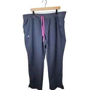 FIGS Scrub Pants Womens XXL Blue Kade Technical Collection Cargo Pockets Medical